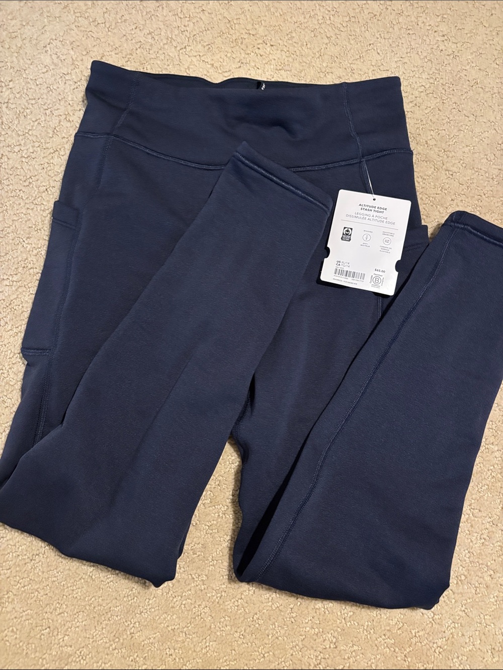 Athleta Girl Altitude Edge Stash Tight in Navy